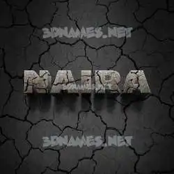 naira in Cracked Stone style - 3D name wallpaper