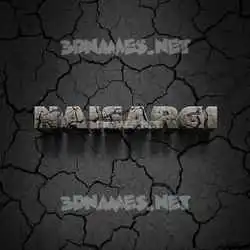naisargi in Cracked Stone style - 3D name wallpaper