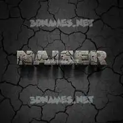 naiser in Cracked Stone style - 3D name wallpaper