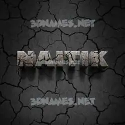 naitik in Cracked Stone style - 3D name wallpaper