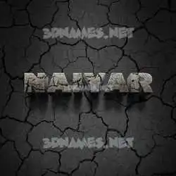 naiyar in Cracked Stone style - 3D name wallpaper