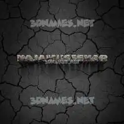 najamussehar in Cracked Stone style - 3D name wallpaper