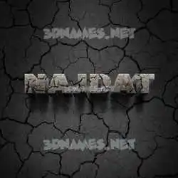 najdat in Cracked Stone style - 3D name wallpaper