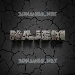 najem in Cracked Stone style - 3D name wallpaper