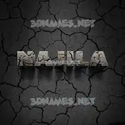 najila in Cracked Stone style - 3D name wallpaper