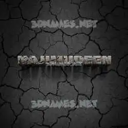 najimudeen in Cracked Stone style - 3D name wallpaper