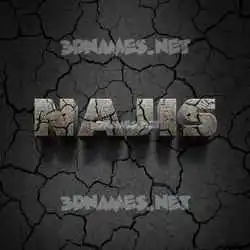 najis in Cracked Stone style - 3D name wallpaper
