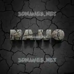 najjo in Cracked Stone style - 3D name wallpaper