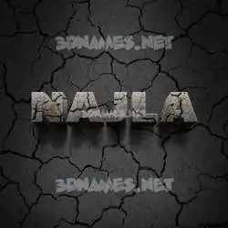 najla in Cracked Stone style - 3D name wallpaper