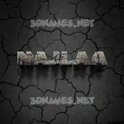 najlaa in Cracked Stone style - 3D name wallpaper