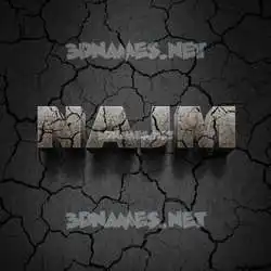 najm in Cracked Stone style - 3D name wallpaper