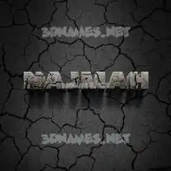 najmah in Cracked Stone style - 3D name wallpaper