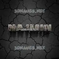 najmin in Cracked Stone style - 3D name wallpaper