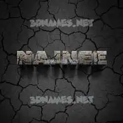 najnee in Cracked Stone style - 3D name wallpaper