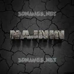 najnin in Cracked Stone style - 3D name wallpaper