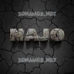 najo in Cracked Stone style - 3D name wallpaper