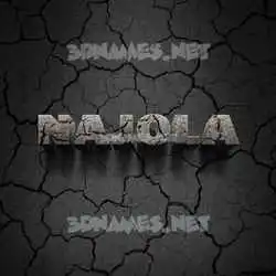 najola in Cracked Stone style - 3D name wallpaper