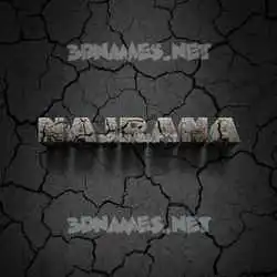 najrana in Cracked Stone style - 3D name wallpaper