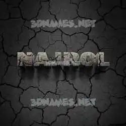 najrol in Cracked Stone style - 3D name wallpaper