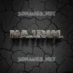 najrul in Cracked Stone style - 3D name wallpaper