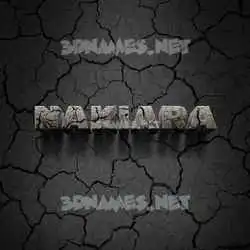 nakiara in Cracked Stone style - 3D name wallpaper