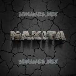 nakita in Cracked Stone style - 3D name wallpaper