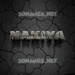 nakiya in Cracked Stone style - 3D name wallpaper