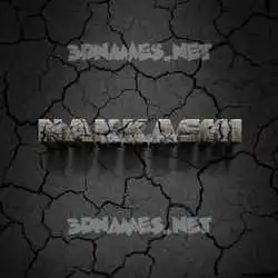 nakkashi in Cracked Stone style - 3D name wallpaper