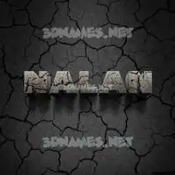 nalan in Cracked Stone style - 3D name wallpaper