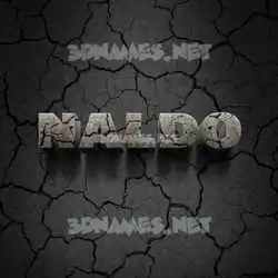 naldo in Cracked Stone style - 3D name wallpaper