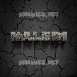 naledi in Cracked Stone style - 3D name wallpaper