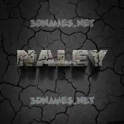 naley in Cracked Stone style - 3D name wallpaper