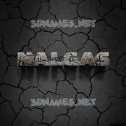 nalgas in Cracked Stone style - 3D name wallpaper