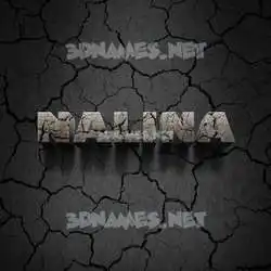 nalina in Cracked Stone style - 3D name wallpaper