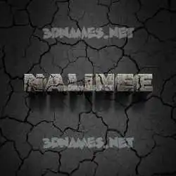 nalinee in Cracked Stone style - 3D name wallpaper