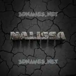 nalissa in Cracked Stone style - 3D name wallpaper