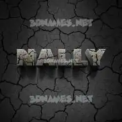 nally in Cracked Stone style - 3D name wallpaper