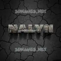 nalyn in Cracked Stone style - 3D name wallpaper