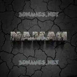 namah in Cracked Stone style - 3D name wallpaper
