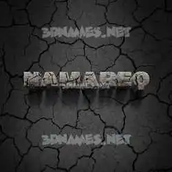 namareq in Cracked Stone style - 3D name wallpaper