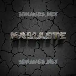 namaste in Cracked Stone style - 3D name wallpaper