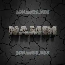 nambi in Cracked Stone style - 3D name wallpaper