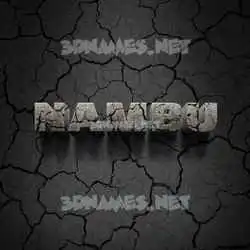 nambu in Cracked Stone style - 3D name wallpaper