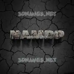 namdp in Cracked Stone style - 3D name wallpaper