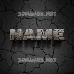 name in Cracked Stone style - 3D name wallpaper