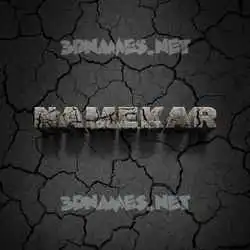 namekar in Cracked Stone style - 3D name wallpaper