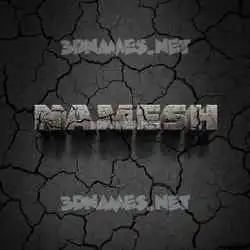 namesh in Cracked Stone style - 3D name wallpaper
