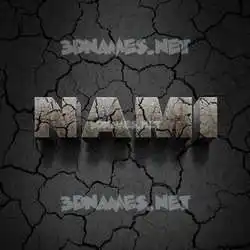 nami in Cracked Stone style - 3D name wallpaper