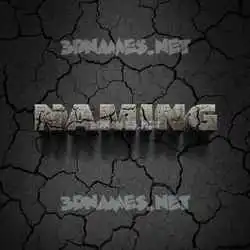 naming in Cracked Stone style - 3D name wallpaper