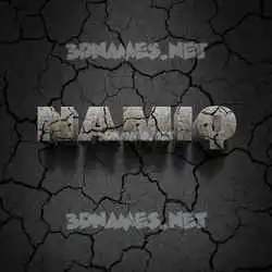 namiq in Cracked Stone style - 3D name wallpaper